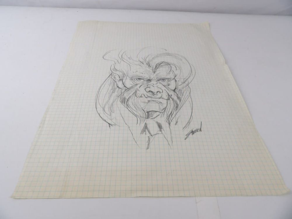 Lot 314: Beauty And The Beast original Makeup Artist Rendering