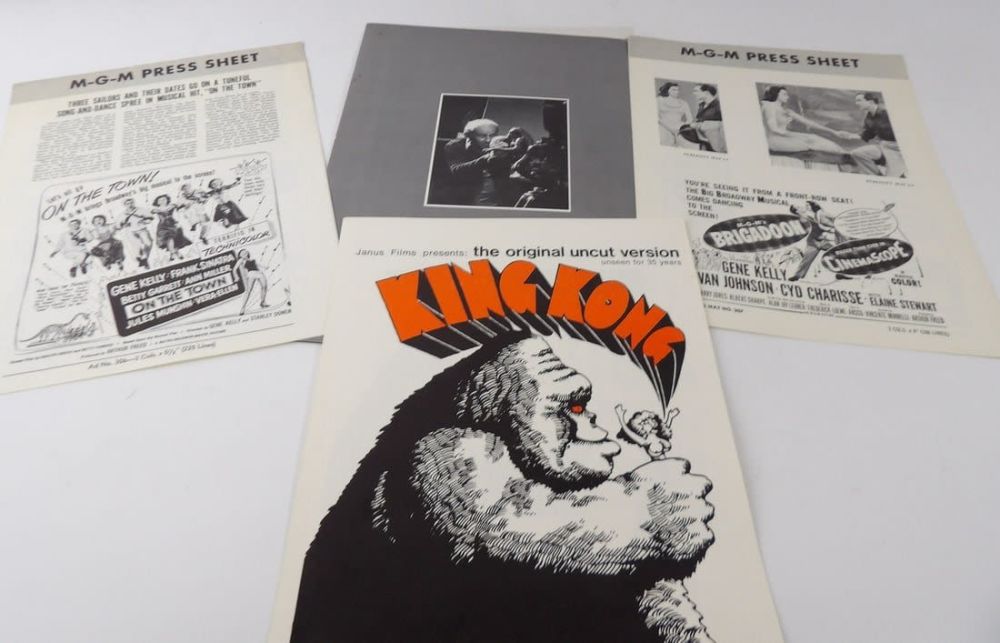 Lot 320: Vintage lot of movie press sheets