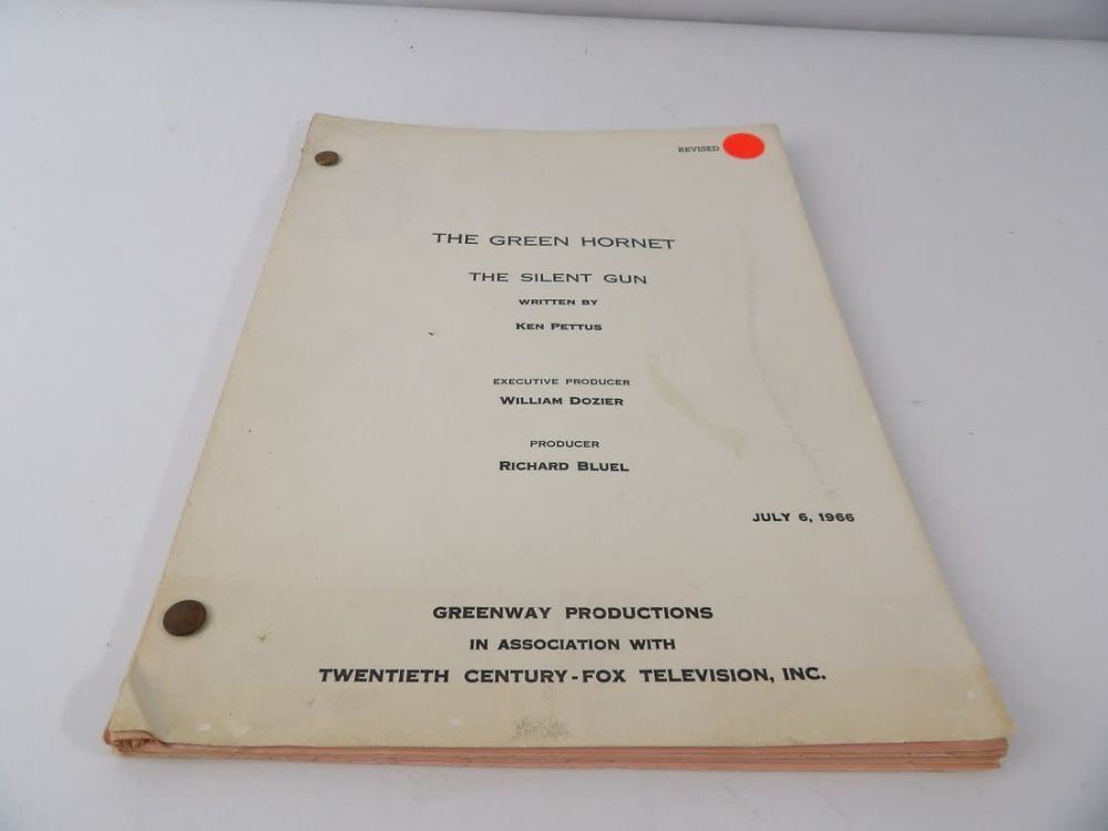 Lot 327: Original 1966 the Green Hornet Tv Series Script