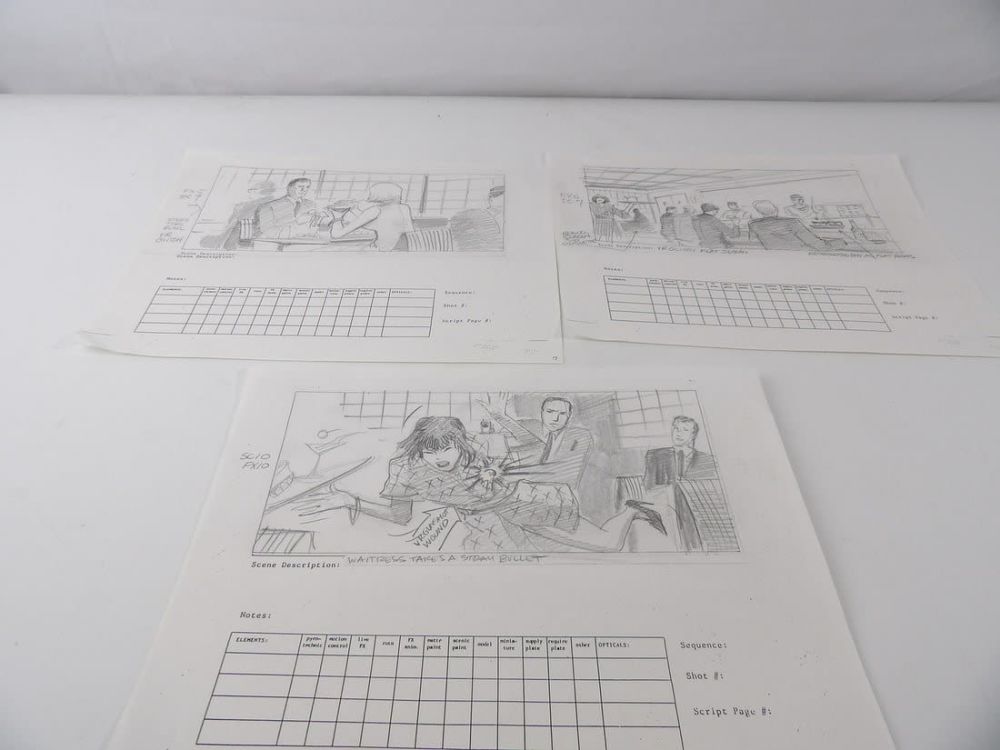 Lot 330: Original Storyboard Sketches for 1995 Virtuosity