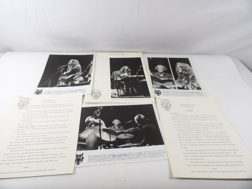 Lot 338: Original Bonnie Raitt and Mose Allison Wolf Trap Program