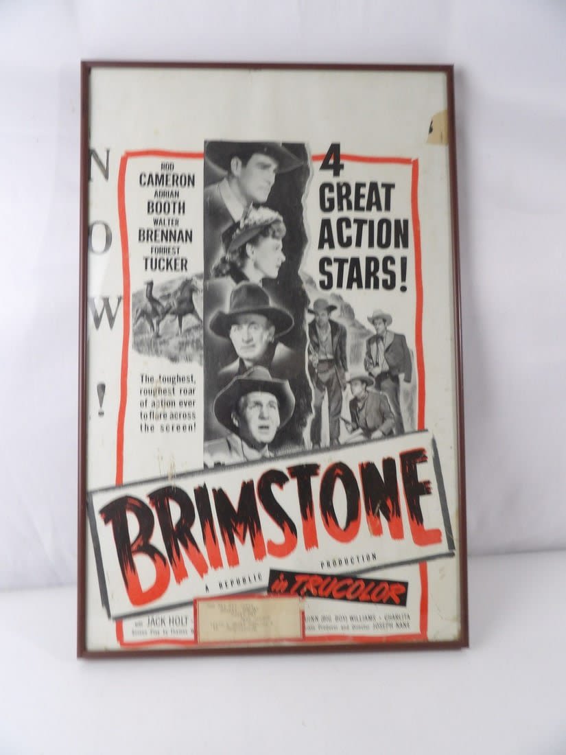 Lot 344: Original Brimstone Movie Poster in Frame