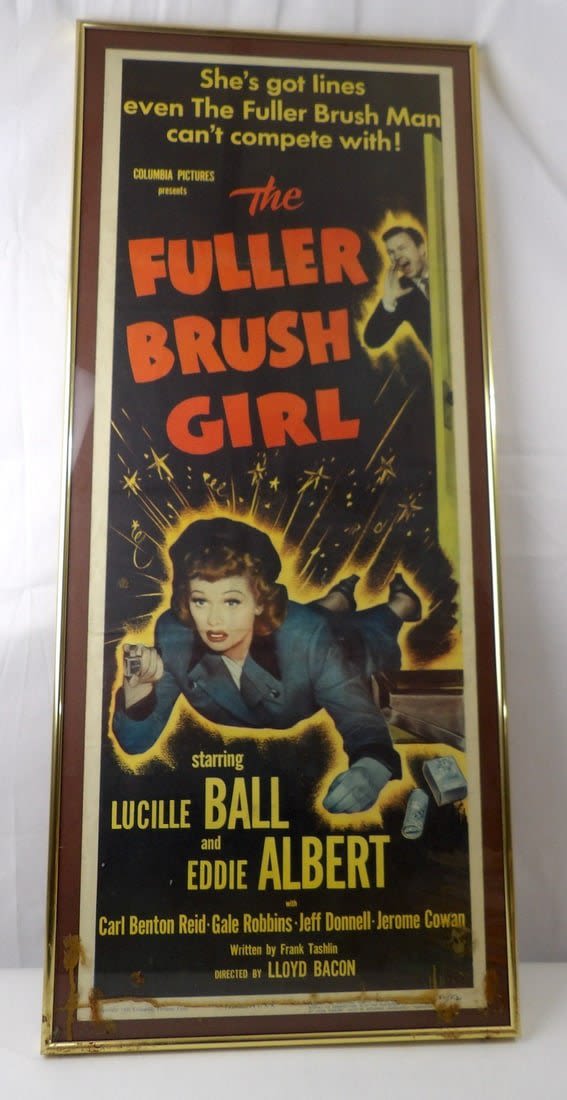 Lot 360: Original 1950 The Fuller Brush Girl Movie Promotion Poster