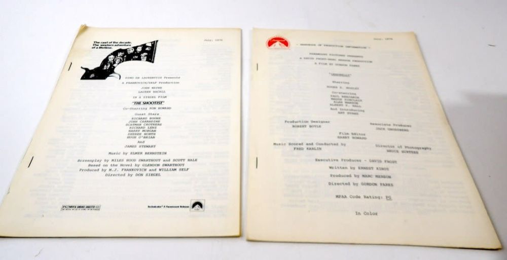 Lot 361: Original 1976 The Shootist and Leadbelly Movie Press Kits