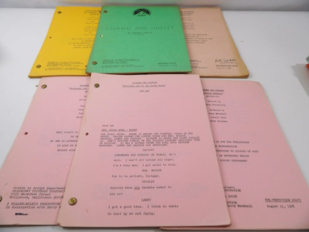 Lot 364: Original lot of Lavern and Shirley Tv Series Scripts