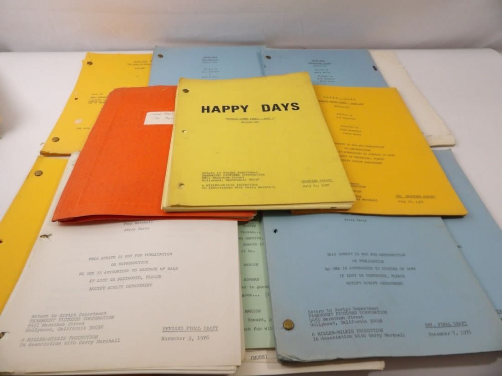 Lot 365: Large Lot of Happy Days Tv Series Scripts