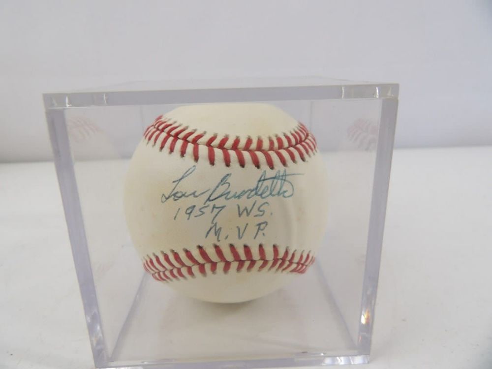 Lot 398: Lew Burdette Autographed Baseball with 1957 World Series Mvp Inscription