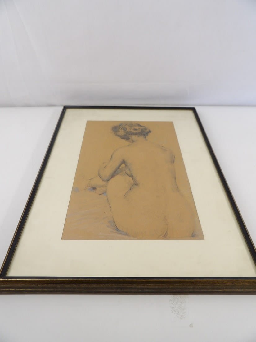 Lot 410: Original William Henry Clapp Pastel On Paper Portrait