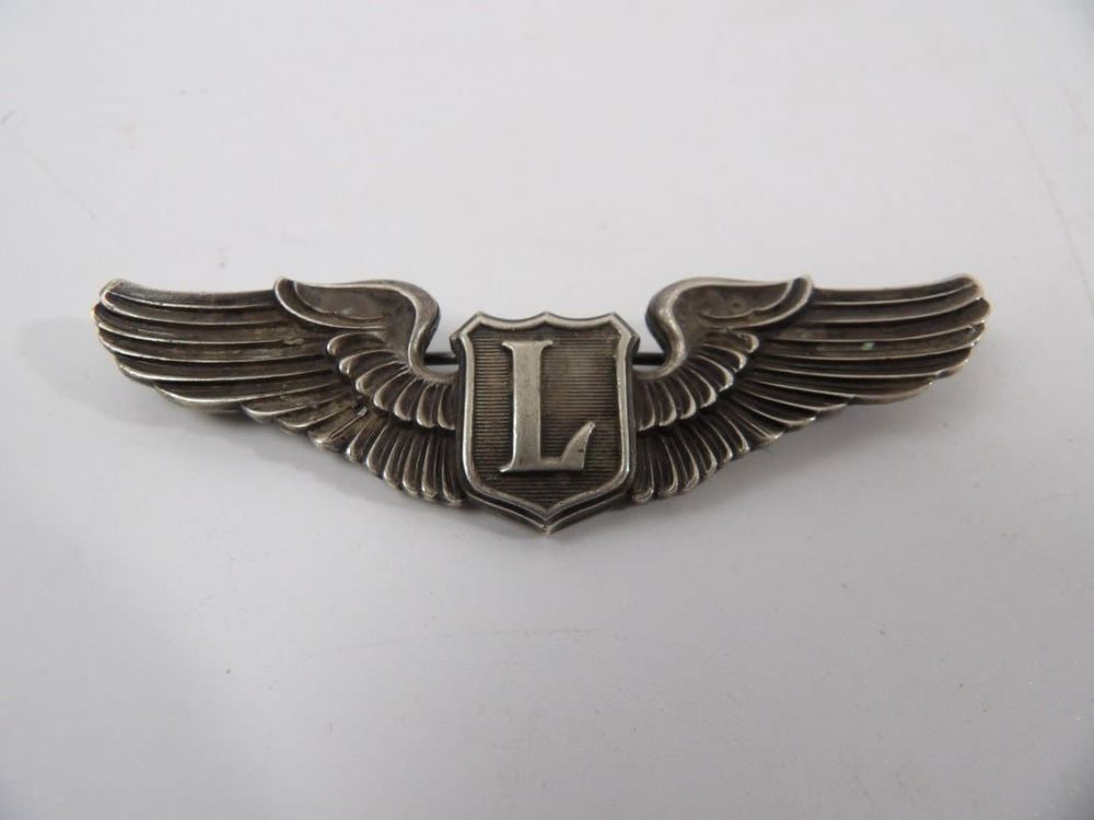 Lot 419: WW2 WWII Full Size Pinback Sterling Meyers Liason Wing