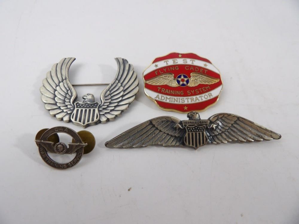 Lot 423: Extremly rare CAA Civil Aeronautics Authority insignia Grouping