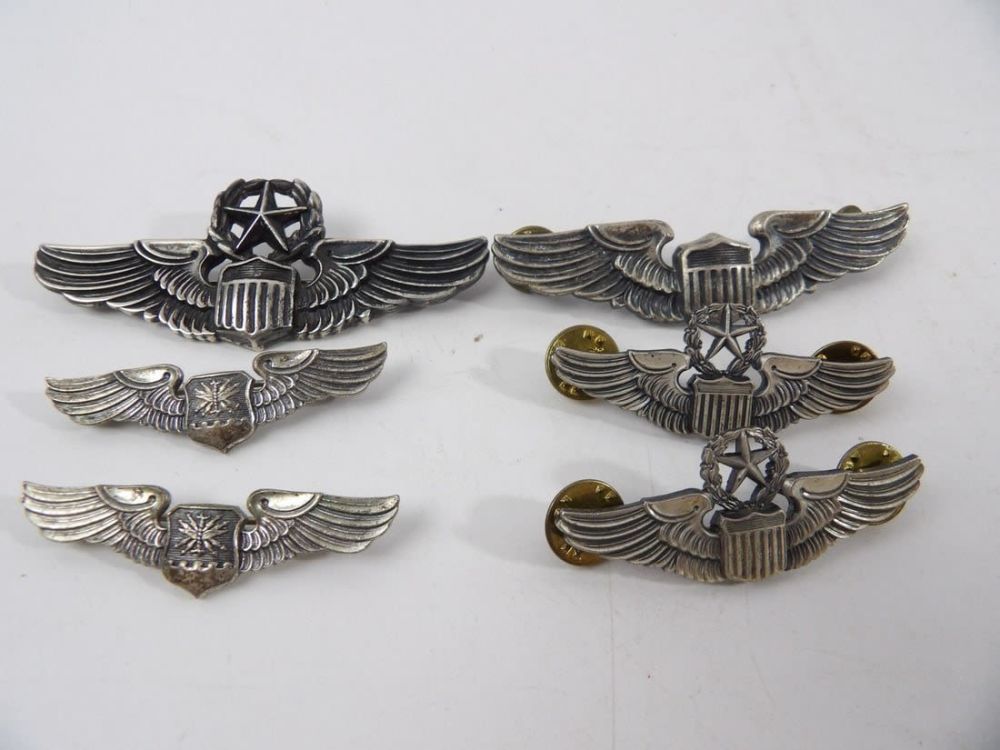Lot 424: Mixed Lot of Post WW2 USAF Pilot Wings
