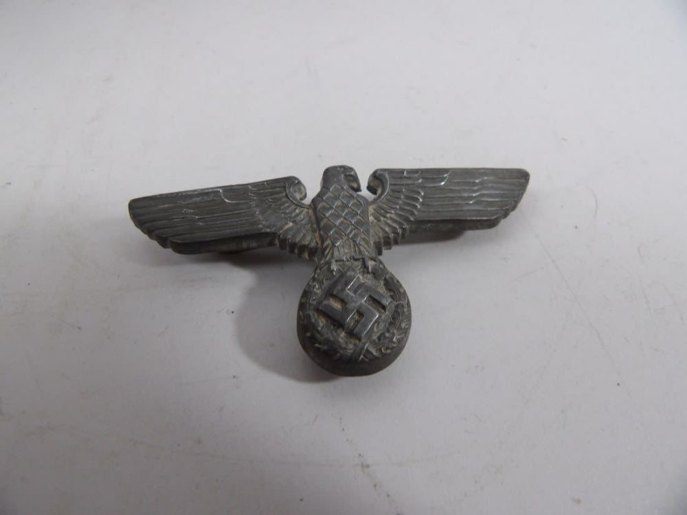 Lot 437: WW2 WWII German Waffen SS Visor Cap Eagle