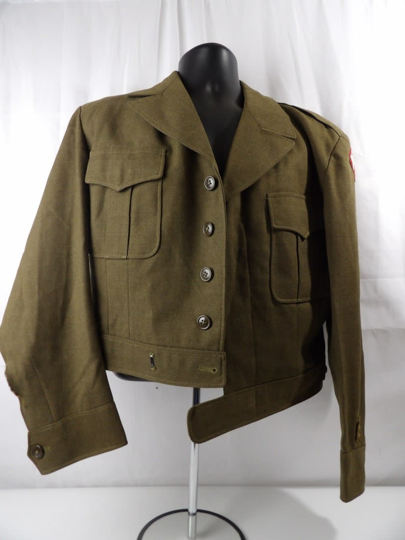 Lot 443: Rare Theatre Made AAF Far East Command Silk Lined Ike Jacket
