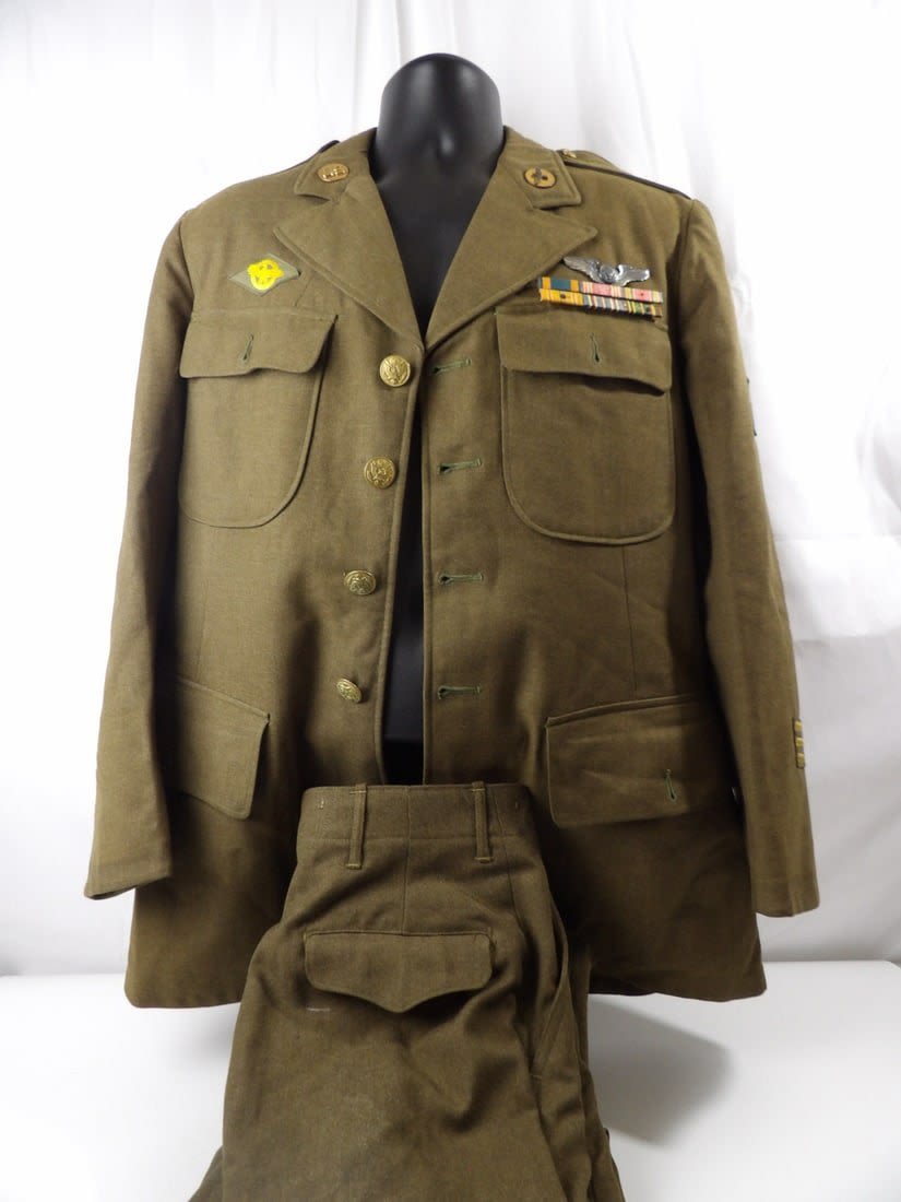 Lot 444: WW2 WWII AAF CBI Aircrew Uniform. China Burma India Theater