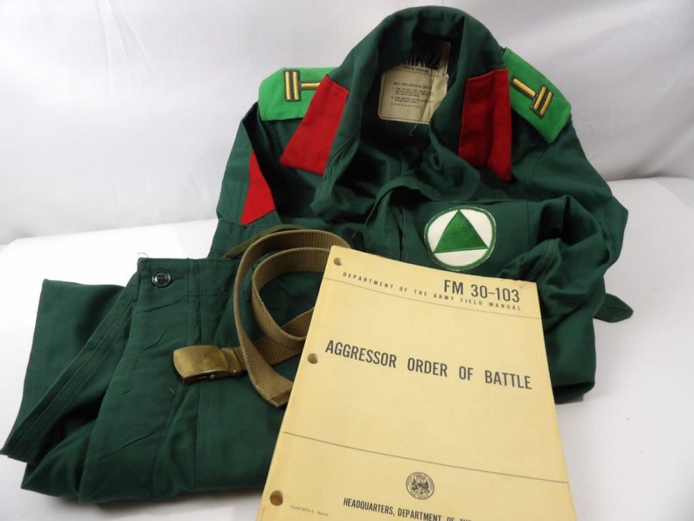 Lot 471: Rare US Military War Games Green Agressor Uniform