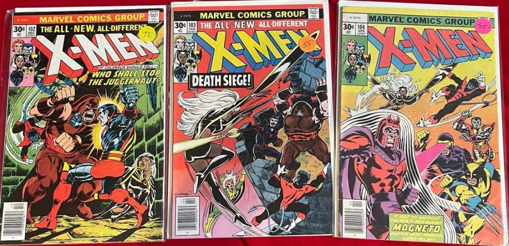 Lot 615: Marvel X-Men Comic Book Lot 102-104