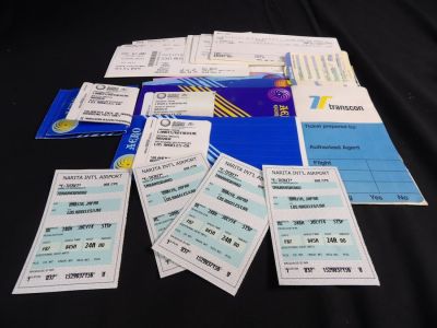 Original Lot of Movie/Television Airline Ticket Props. Included are tickets from the Tv Show the 