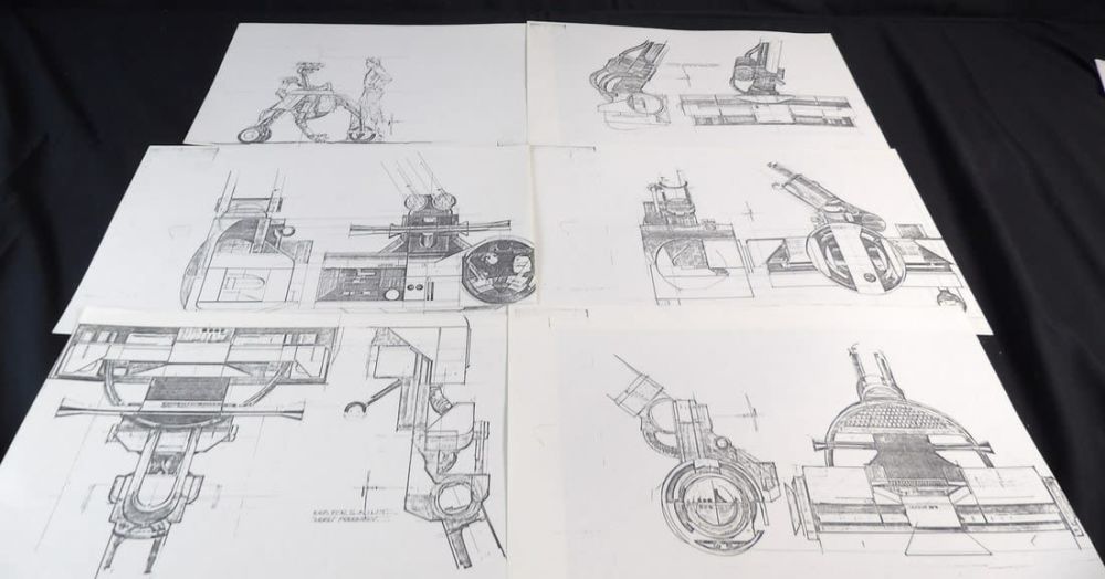 Lot 14: Very Rare SYD Mead Production copies from the movie Short Circuit