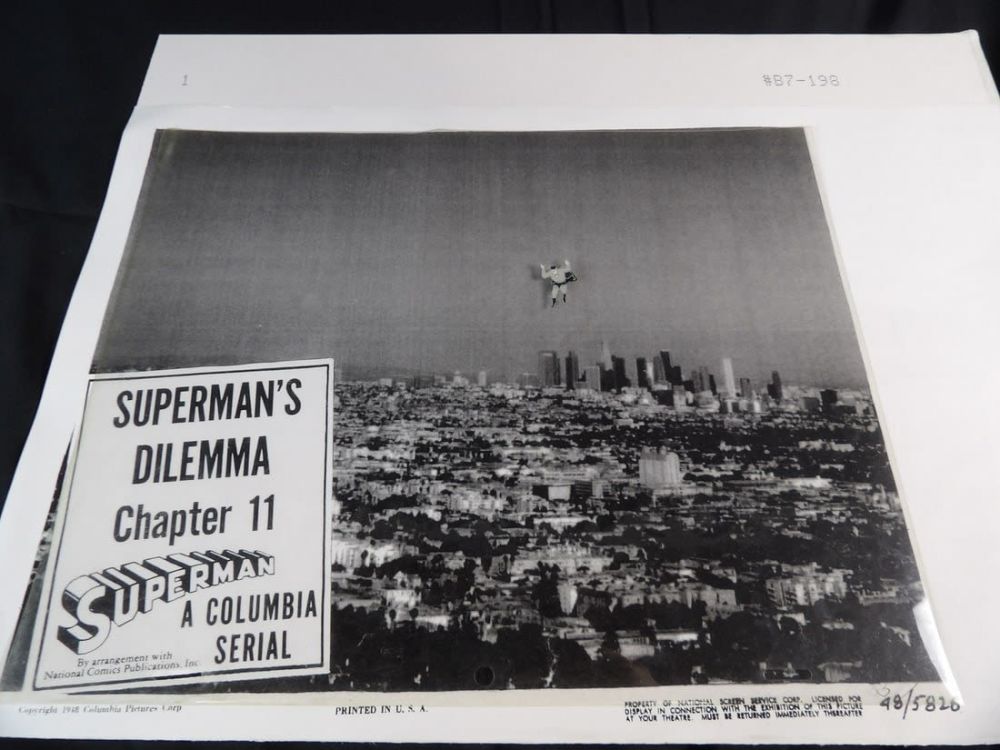 Lot 17: Original 1948 Superman's Dilemma Tv Series Hand Painted Cel