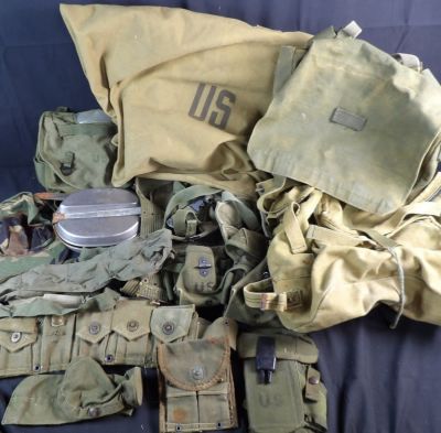 Lot of mixed military field gear. Various Conditions, items as shown