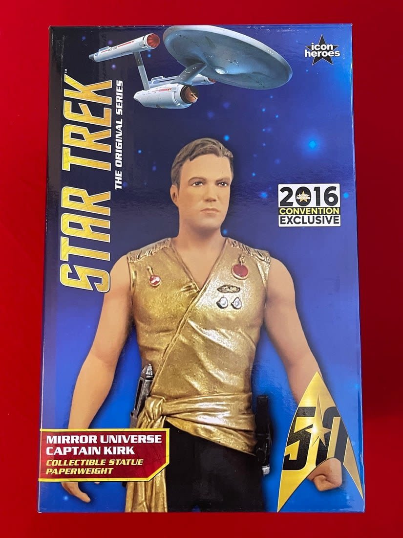 Lot 640: 2016 Captain Kirk Icon Heroes Exclusive Mirror Universe Statue
