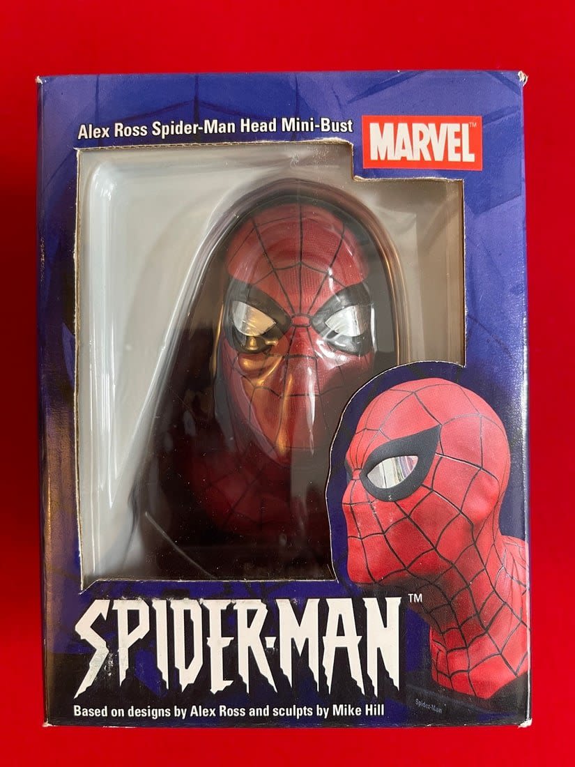 Lot 696: Alex Ross Marvel Spider-Man Mini-Bust NIB Limited Edition