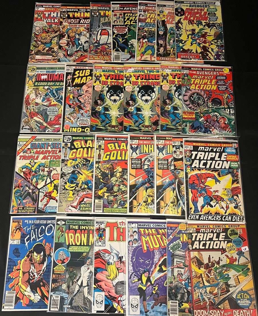 Lot 704: Marvel Comic Book Lot Bronze Keys- The New Mutants 1, Iron Man, Thor