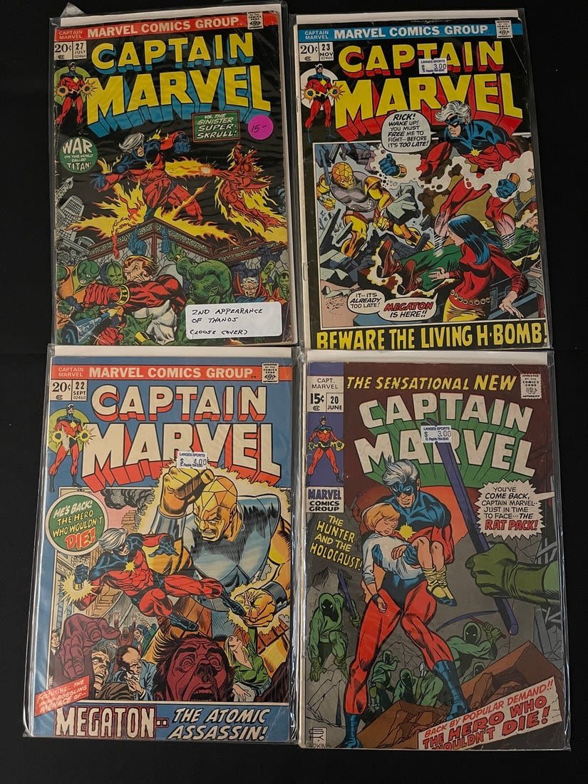 Lot 725: Captain Mavel Comic Book Lot Silver Age Keys