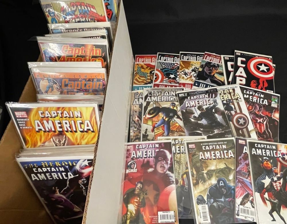 Lot 727: Marvel Captain America Modern Series Comic Book Long Box Lot