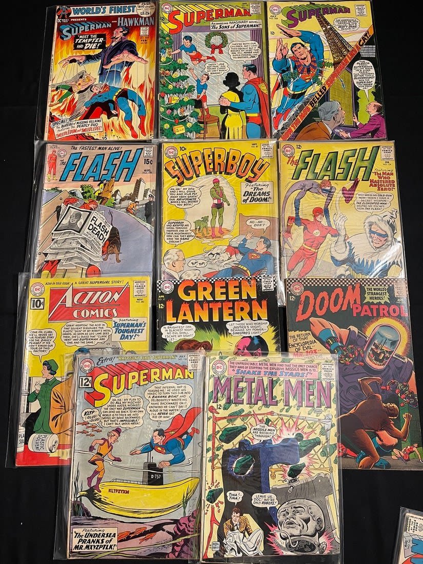 Lot 728: Silver Age Comic Book Lot Action Comics, Flash and Superman