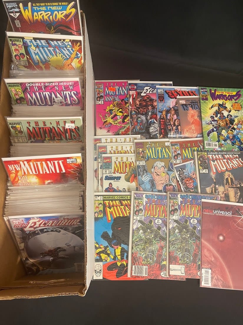 Lot 733: The New Mutants Comic Book Lot 1st Issues, Runs and Series
