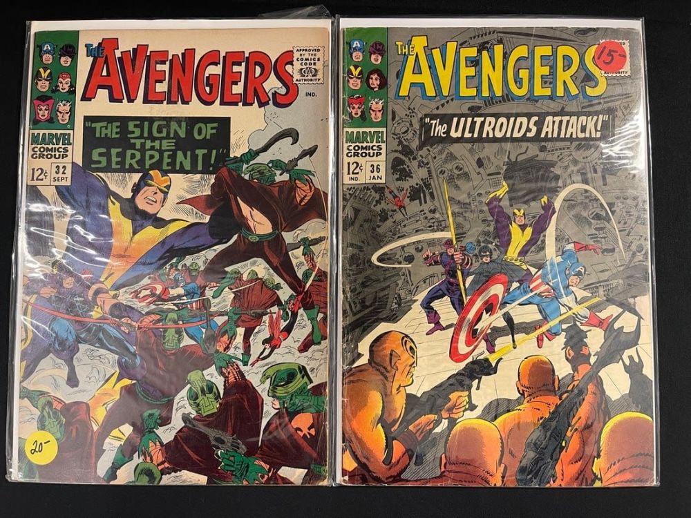 Lot 741: Avengers 32 and 36 Comic Book Lot