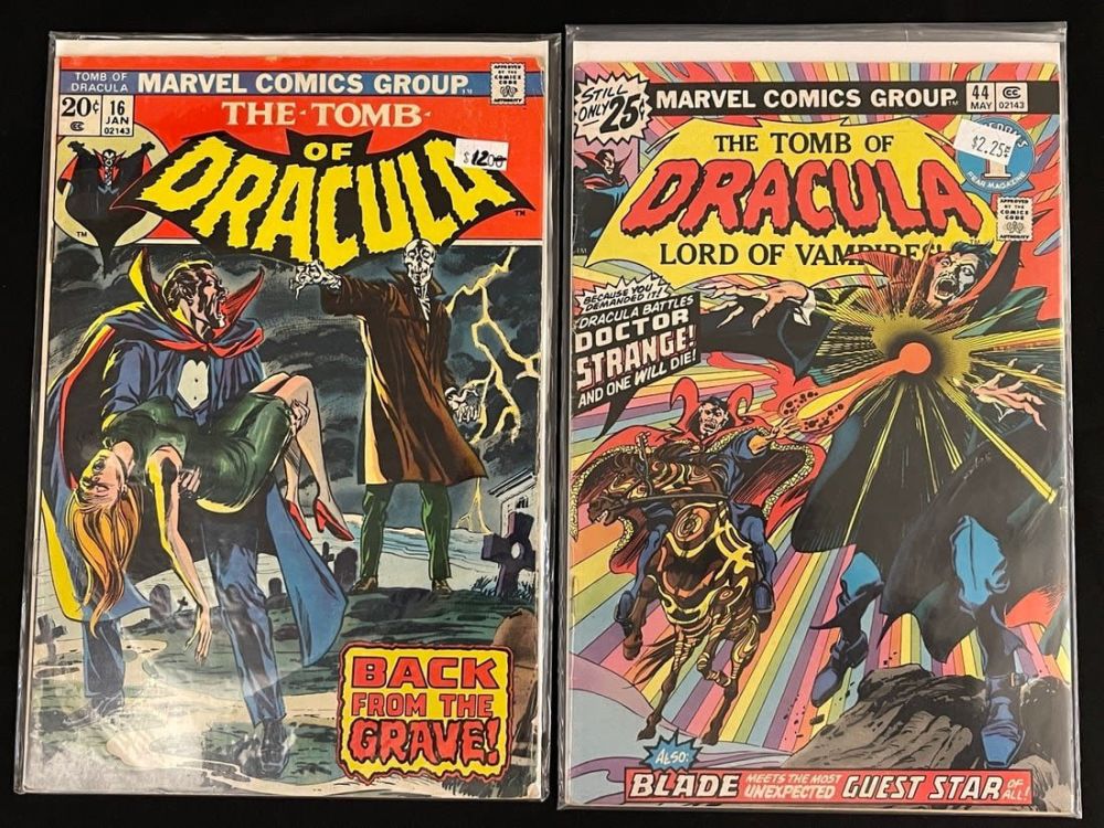 Lot 775: The Tomb of Dracula 16 and 44 Comic Books