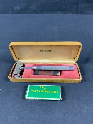 Original Vintage Enders Razor with case and blades. Item As Shown.
