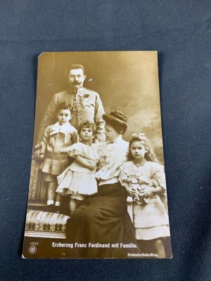 Original ArchDuke Franz Ferdinand Vintage Picture Postcard. RPPC Features Picture of his family. 