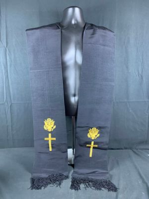 WW2 WWII Us Army Chaplains Christian Faith Stole. Snaps are marked United Carr Company.