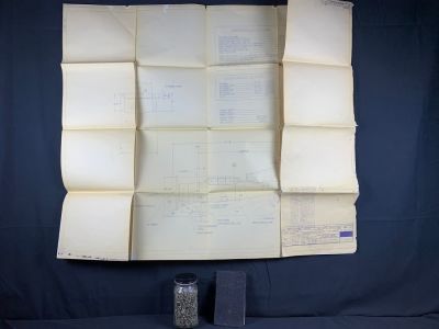 Original 1950s North American Aviation T6-G Texan Airplane blueprints and rivets. This is an 