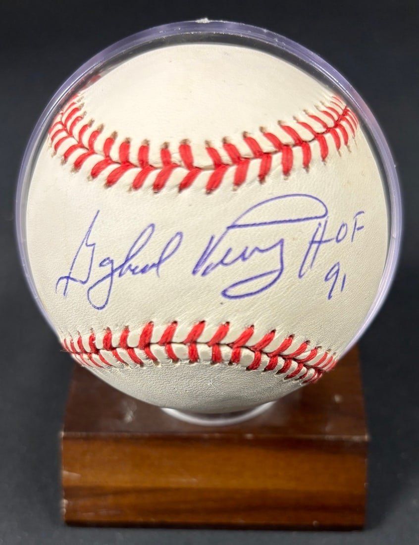 Lot 24: Gaylord Perry Autographed Baseball HOF 91 - JSA