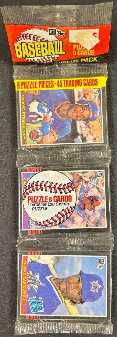 Lot 43: Sealed 1985 Donruss baseball value pack Strawberry