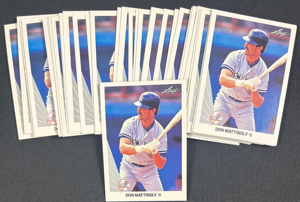 Lot 52: Lot (40 ct.) of 1990 Leaf Don Mattingly cards