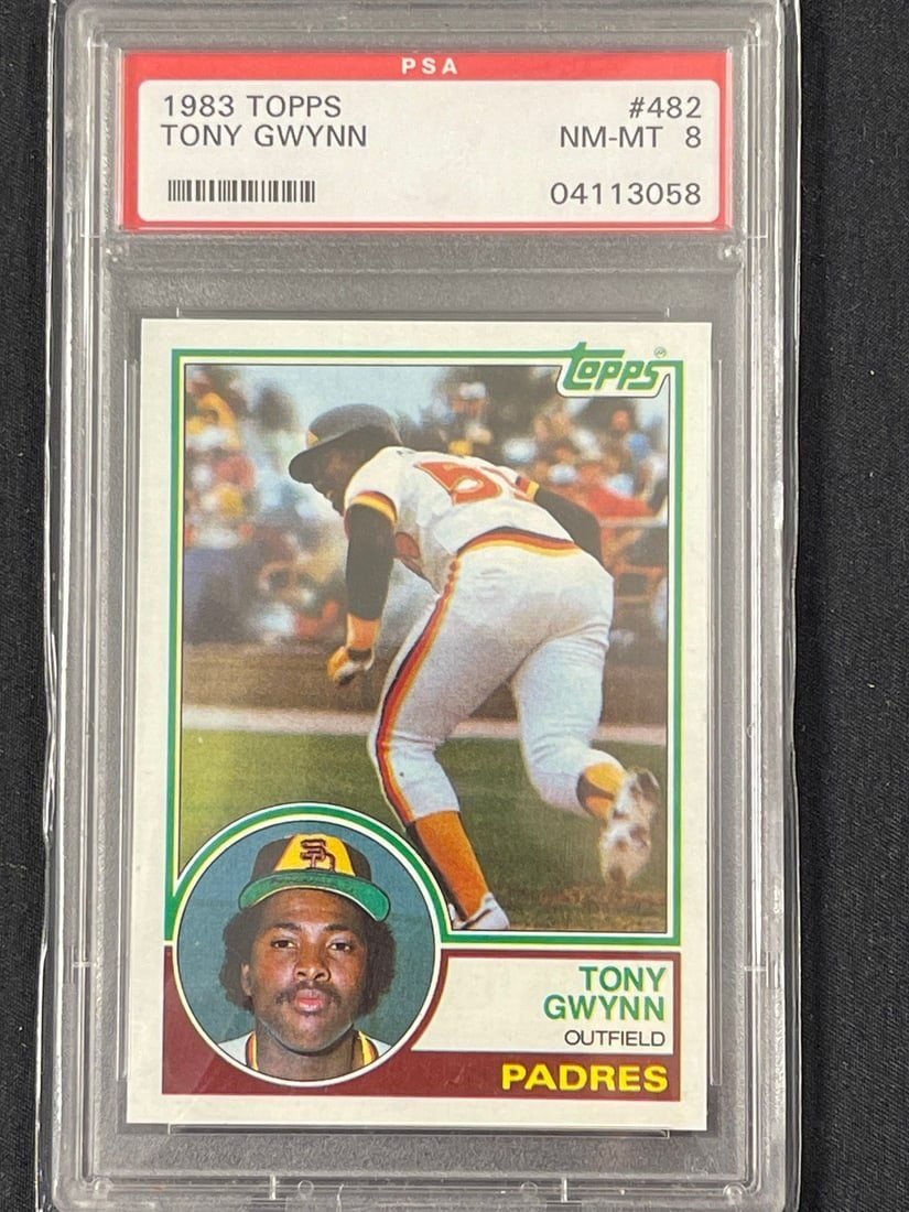 Lot 92: 1983 Topps Tony Gwynn PSA NM-MT 8 card Rookie
