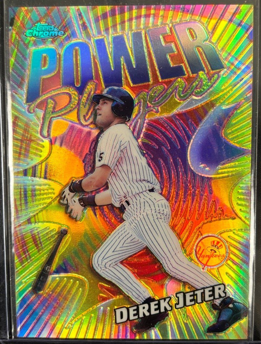 Lot 108: 2000 Topps Chrome Derek Jeter Power Players Refractor card