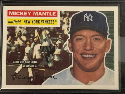 2007 Topps Mickey Mantle Game Used Memorabilia Patch Card. High Grade MMR-56 With game used 