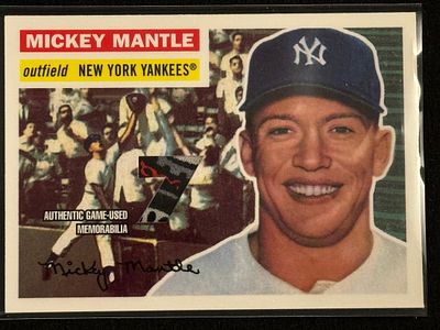 2007 Topps Mickey Mantle Game Used Memorabilia Patch Card. High Grade MMR-56 With game used 