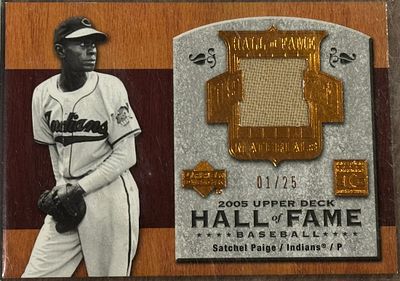 2005 Upper Deck Hall of Fame Materials Satchel Paige Game Worn pants Relic 01/25. Fine example 