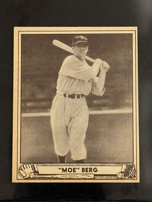 1940 Playball Moe Berg #30. Crease Free example. Mid-grade