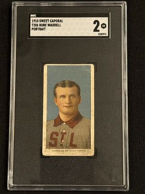 1910 T206 Rube Waddell Portrait SGC 2 HOF. One of the most interesting players to ever grace the 