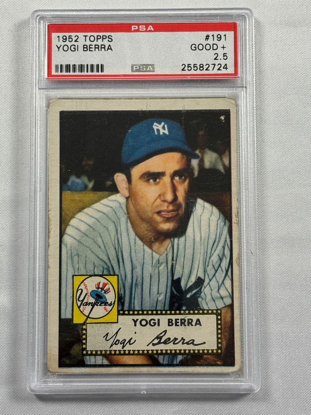 Lot 19A: 1952 Topps Yogi Berra #191 PSA 2.5