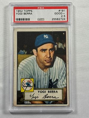 1952 Topps Yogi Berra #191 PSA 2.5. As shown