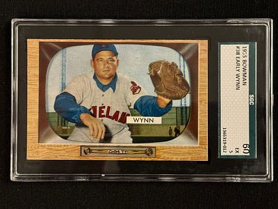 1955 Bowman Early Wynn #38 SGC 60. Well-Centered sharp card